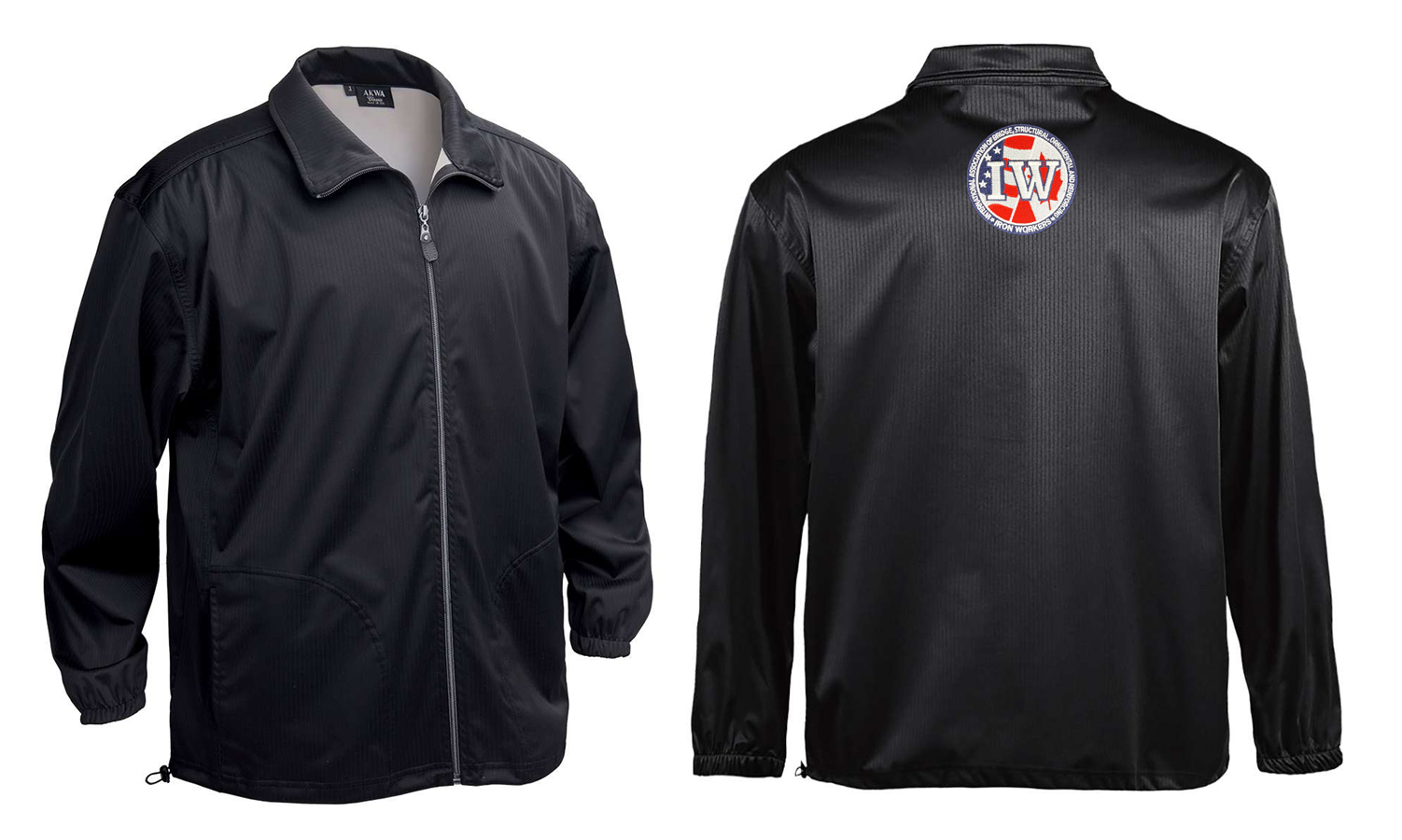 Jacket-Lightweight Water Resistant Full Zip-Black
