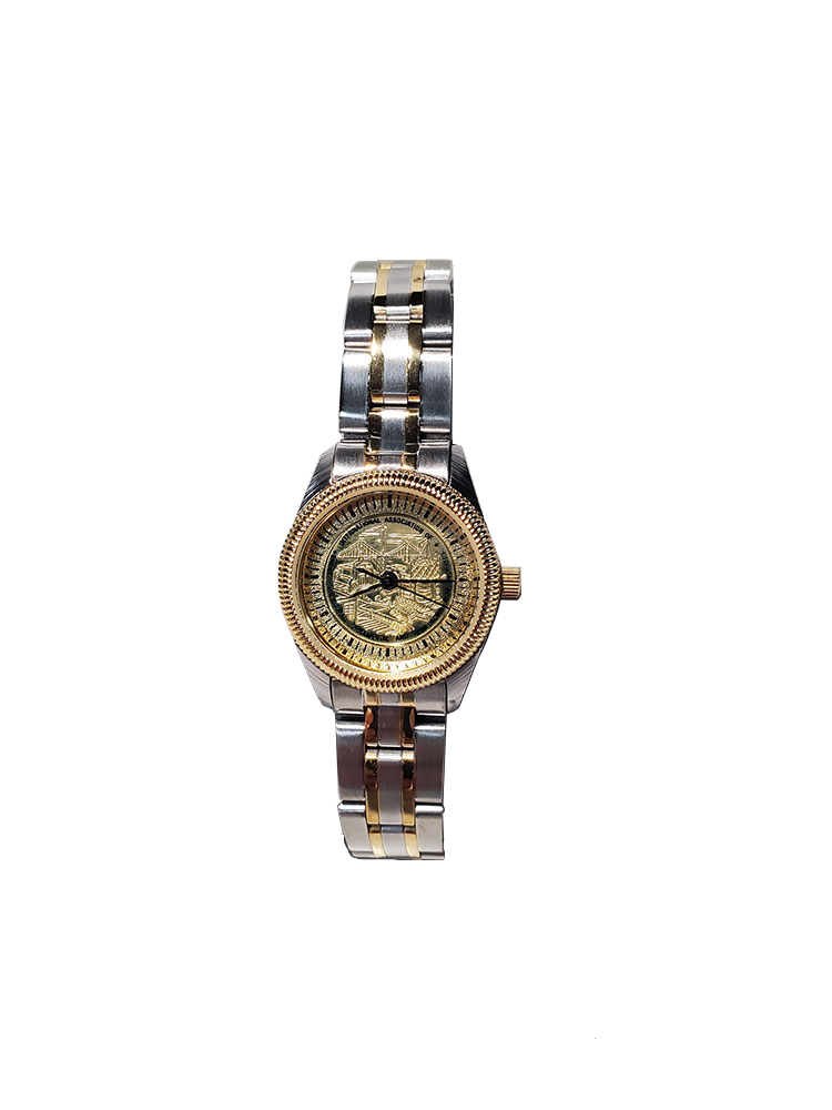 Watch-ladies Medallion Tu-tone Bracelet